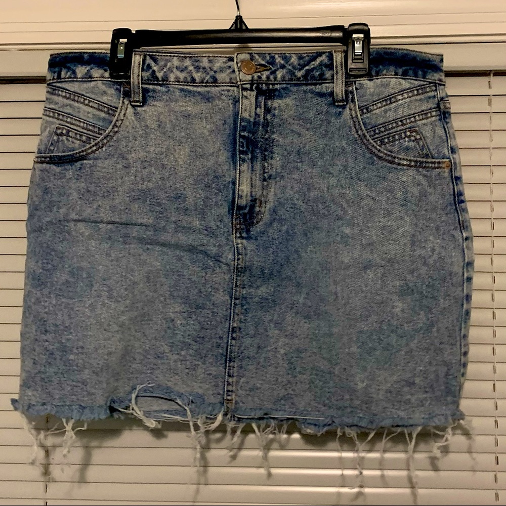 Wild Fable Acid Wash Jean Skirt